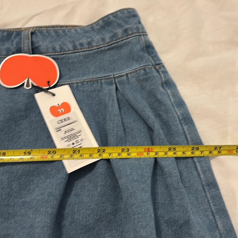Cider jorts Jean shorts denim SZ 2X plus size baggy oversized light wash NWT - Picture 9 of 16